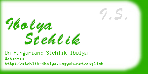 ibolya stehlik business card